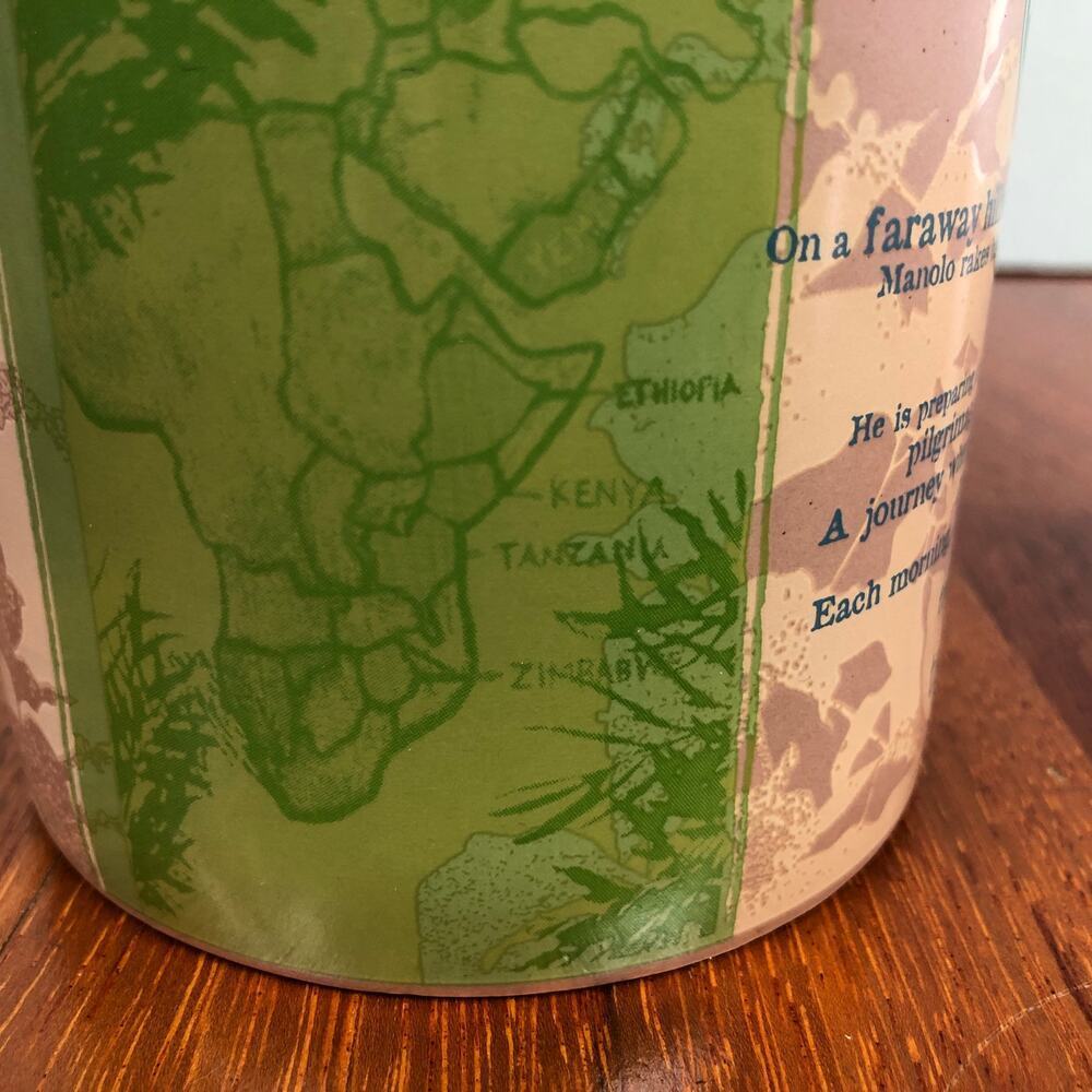 VTG Starbucks Origins Series Thanks To Manolo 18oz Mug Green Accent EUC - Picture 5 of 9